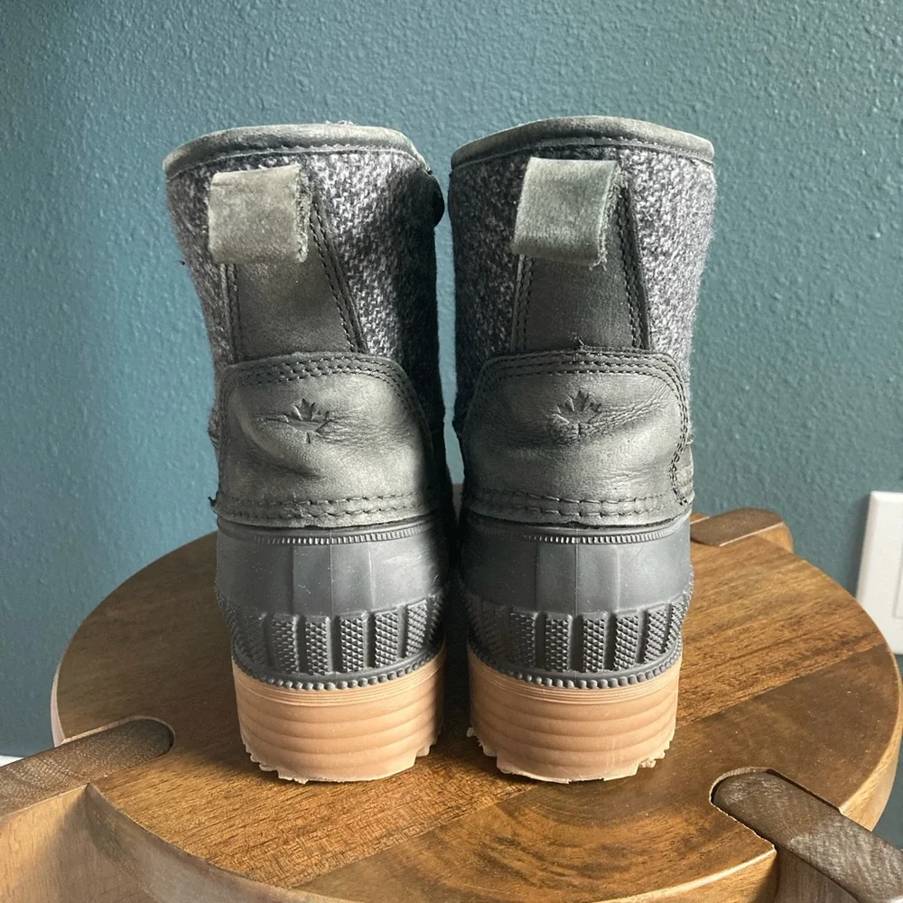 Kamik Women's Grey and Tan Winter Rain Boots